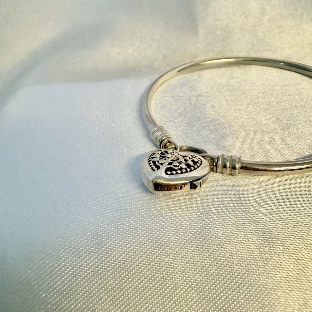 Pandora Silver Tree of Life Heart Charm Bracelet